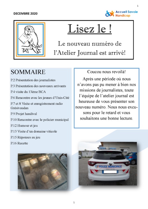 Parution de « Lisez-le », le journal des jeunes du CEM !