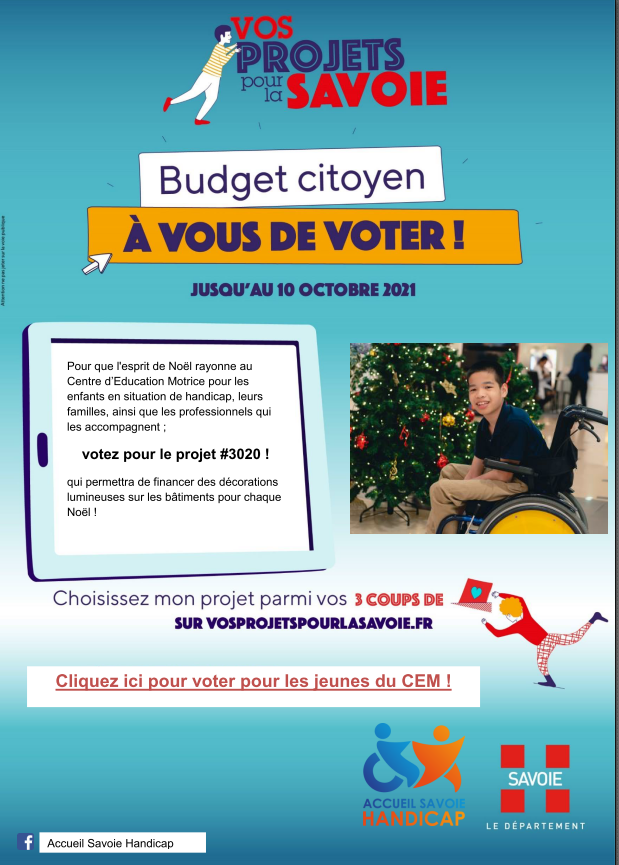 Budget citoyen : votez pour les jeunes du CEM !
