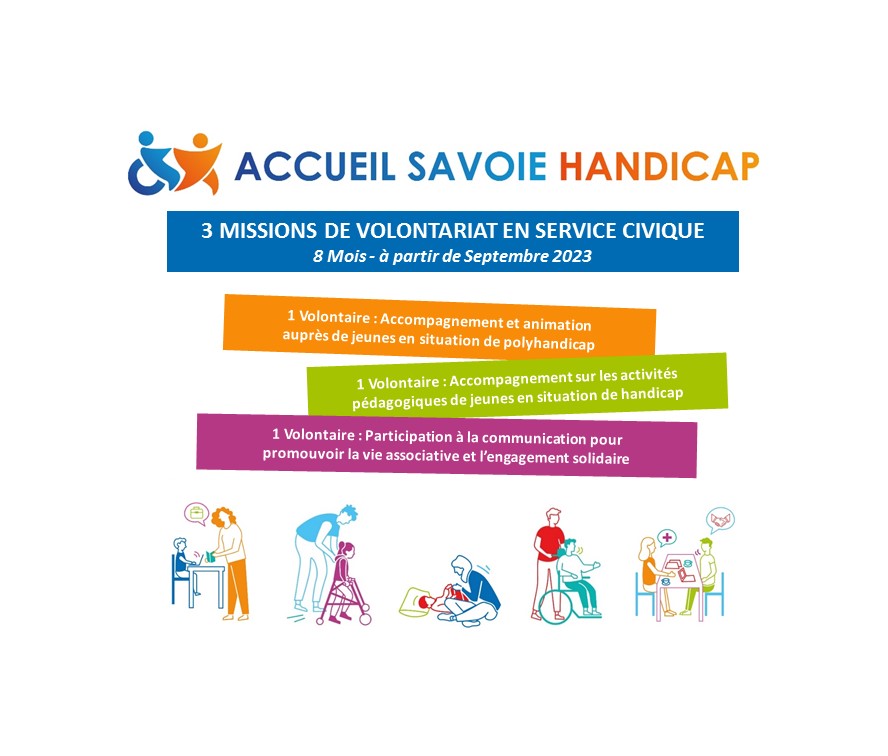 Accueil Savoie handicap Recherche 3 volontaires en service civique