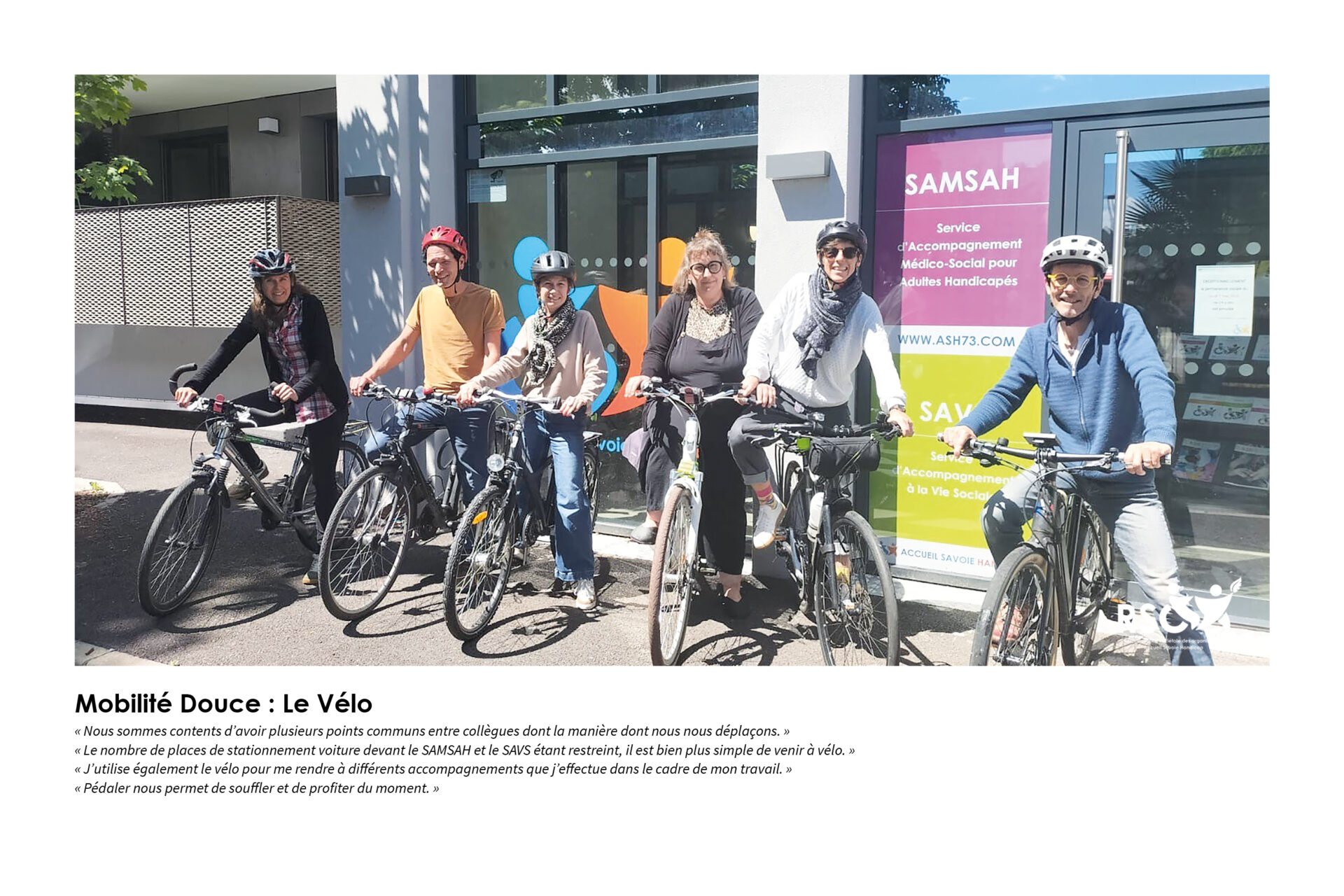 Les Salariés d&rsquo;ASH & la Mobilité douce !